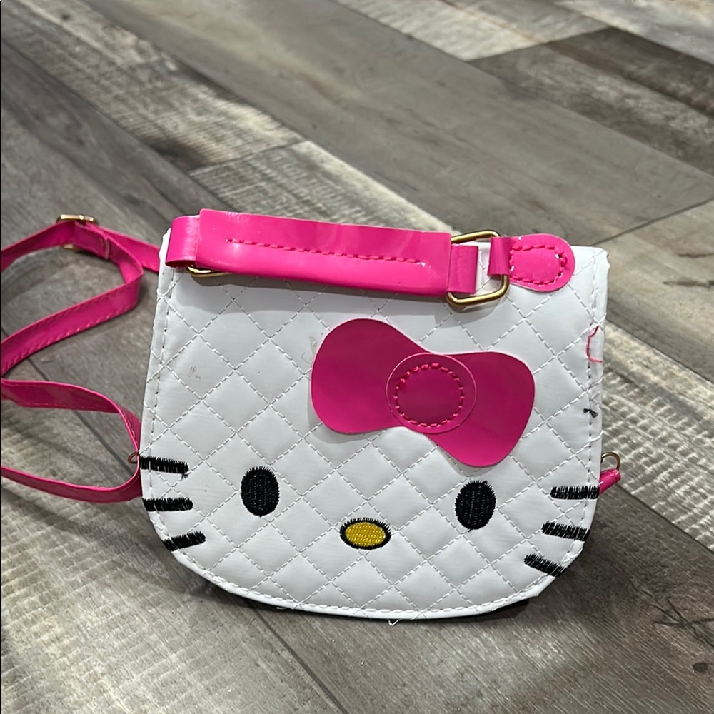 Hello Kitty Pink and White Kids Crossbody Bag
